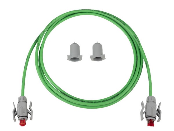 Коммутационный шнур промышленный R&M RJ-45 Cat. 6a S/FTP, PUR, IP67 двухсторонний