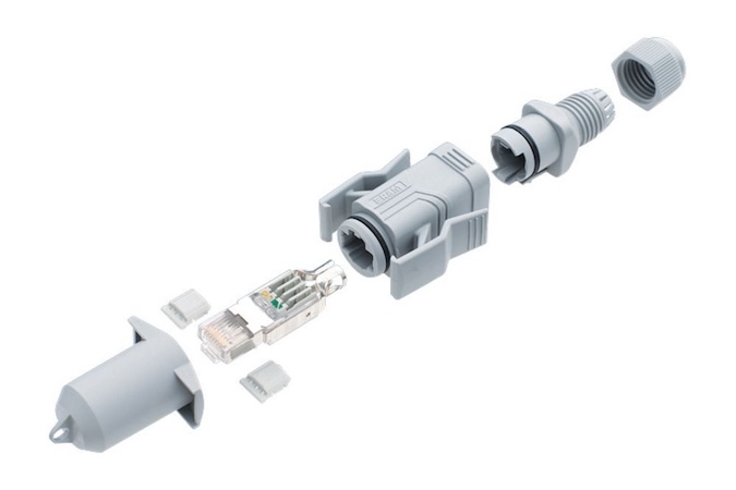 Многоразовый коннектор R&M RJ-45 Cat.5e IP67