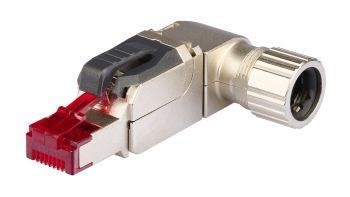 Многоразовый коннектор R&M RJ-45 EL Cat.6a, металлический кожух, угловой
