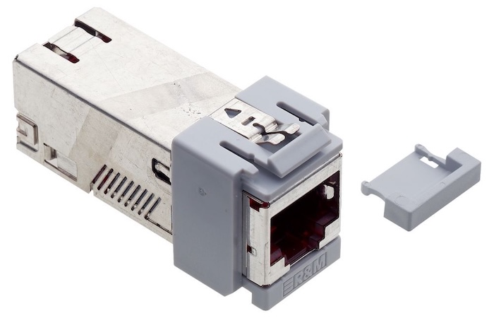 Коммутационный модуль R&M Cat. 6A, 1xRJ45/s, Snap-in