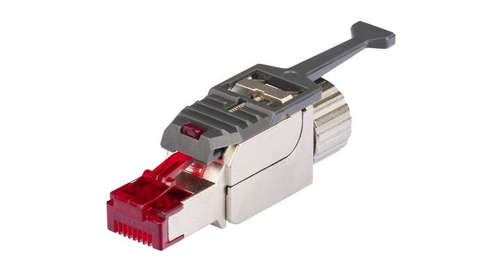 Многоразовый коннектор R&M RJ-45 EL Cat.6a, Slim, металлический кожух